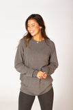 The Perfectly Imperfect Casual Long Sleeve - Dark Grey