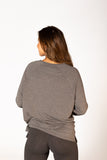 The Perfectly Imperfect Casual Long Sleeve - Dark Grey