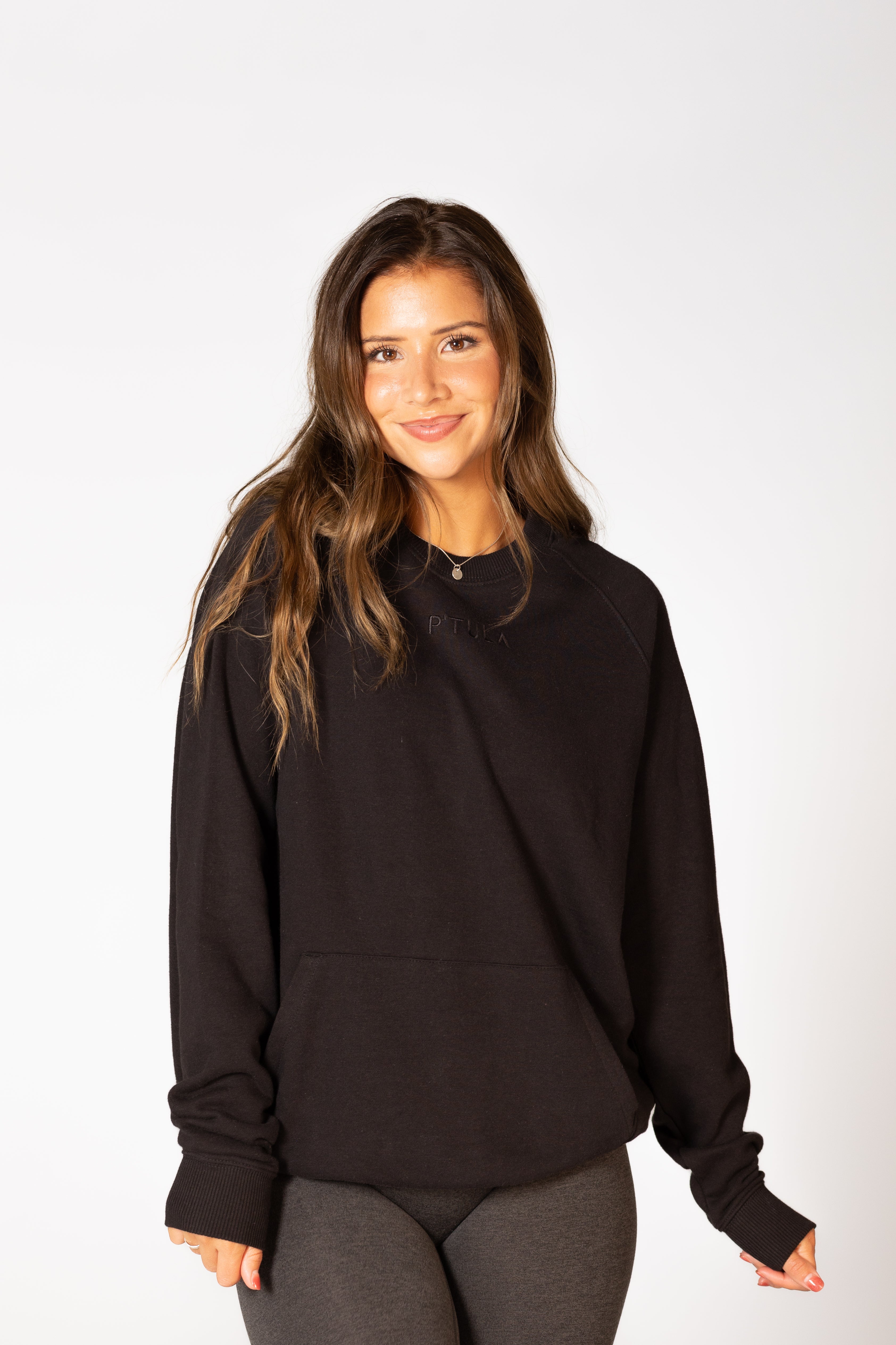 The Perfectly Imperfect Lightweight Lounge Crew - Black