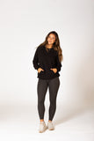Perfectly Imperfect Lightweight Lounge Crew - Black