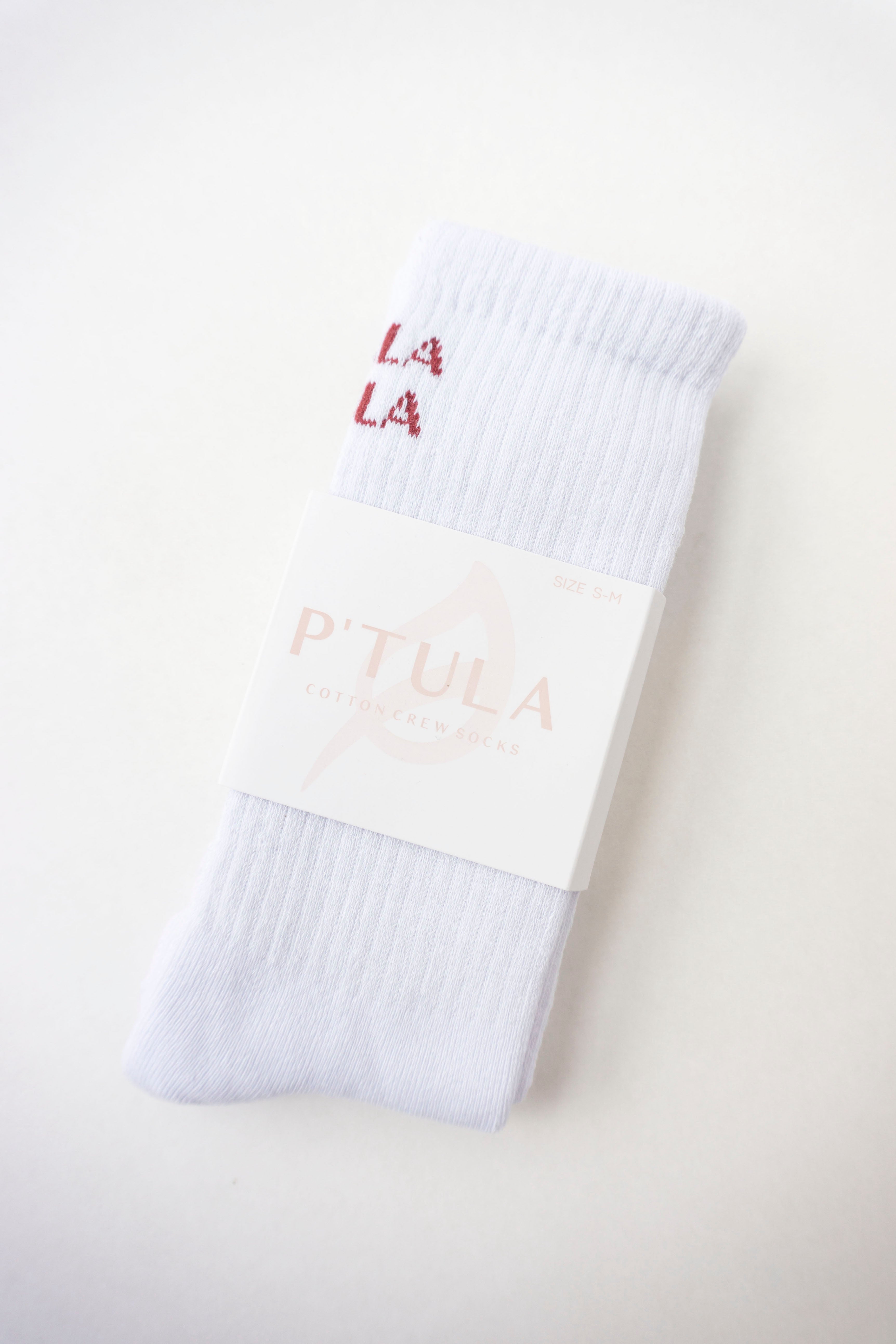 The Logo Crew Sock - Cranberry (3 Pack)